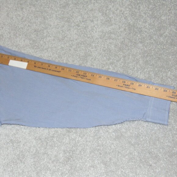 Brooks Brothers Regent Mens Long Sleeve Dress Shirt 18-4/5 Blue Check Cotton - Picture 8 of 9